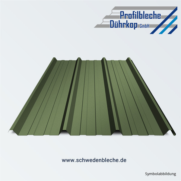 TRAPEZBLECH PROFIL 38/333 0,63MM OLIVGRÜN 3,00M