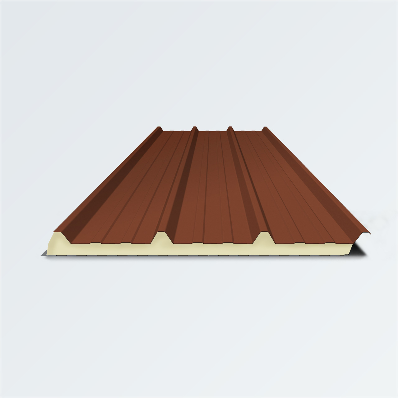 SANDWICH DACHPANEELE PROFIL 0,63MM 45/333 ROTBRAUN 8,10M