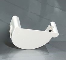 ENDSTÜCK LINKS, WEISS, 125 MM