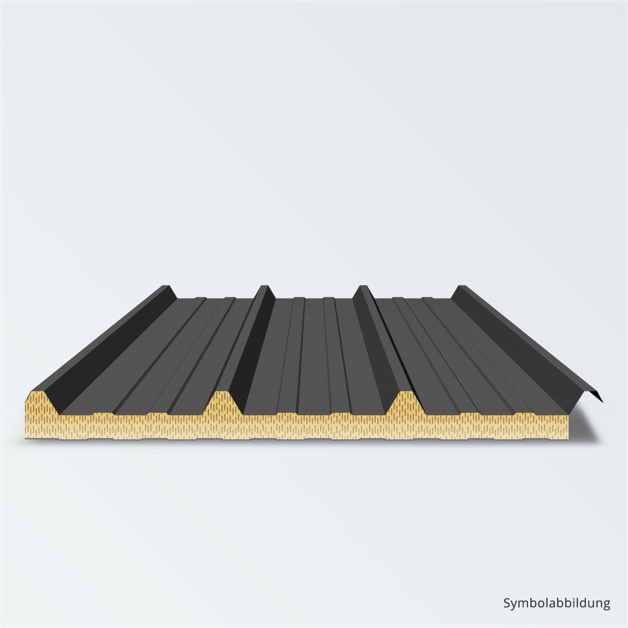 SANDWICH DACHPANEELE PROFIL 0,63MM 45/333 ANTHRAZIT 10,10M